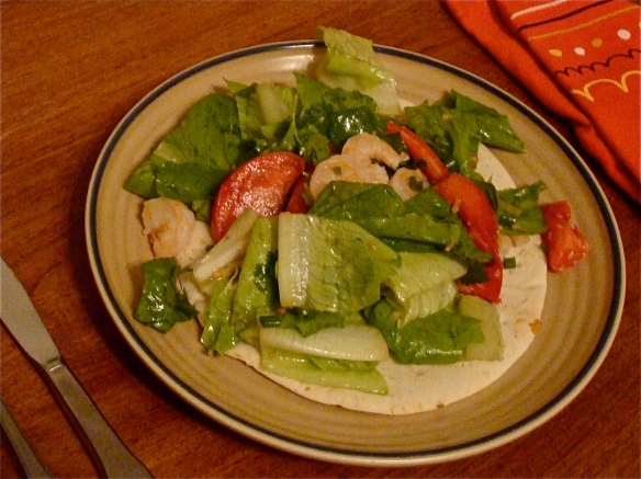 Shrimp Salad on Pita